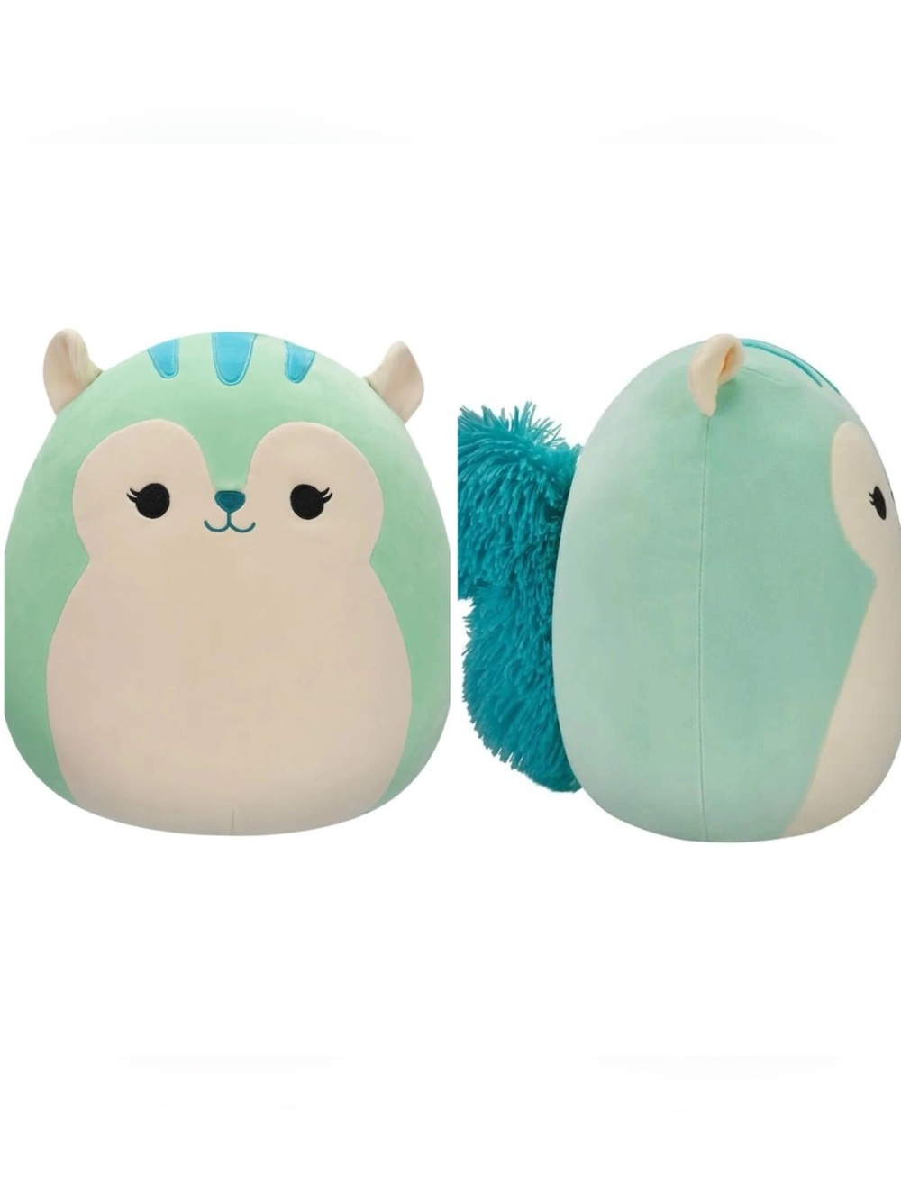 Squishmallows Fuyuki The Squirrel-Specialty Fantasy Squad- Mint & White / 8” NEW
